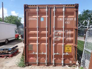 40ft High Cube Storage Container. SN TCNU938389 *Note: Buyer Responsible For Removal, Contents Not Included*