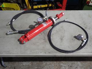 Shurlift Mach 3010 Hydraulic Sleeve Installer w/ Hoses And FTB Gauges