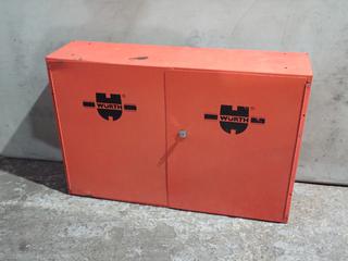 Wurth 34in X 8 1/2in X 22 1/2in Wall Mtd. Storage Cabinet w/ Key