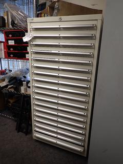 Deluxe-Lista 28in X 28in X 59in 18-Drawer Locking Cabinet w/ Additional Organizers And New Lock/Keys *Note: Contents Not Included*