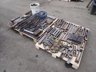 Qty Of Assorted James Morton Rite-Hite Clamps c/w 9in - 19in Block Clamps, Assorted Ready Rod And Washers