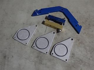 Intake And Exhaust Flow Bench Fixtures c/w SB Chevrolet Engine Intake Geometry Fixture And Rear Block-Off Plates For Cummins 5.9L And 6.7L Engines