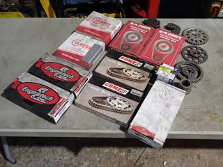 Qty Of Assorted Unused Timing Chain Sets And Sprockets