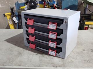 Wurth 16in X 10in X 12in 4-Section Locking Parts Organizer c/w Qty Of Assorted 2.90mm - 43.82mm Metric O-Rings