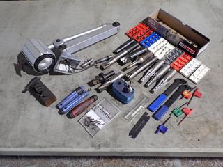 Qty Of Assorted Endmill And Annular Cutters c/w Unused Tool Tip Inserts, Deburring Tools And Machine Light