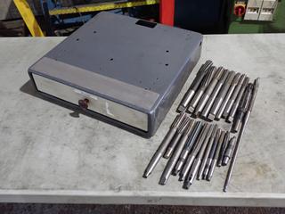 Qty Of Assorted From 7/16in - 1 1/8in Reamer Bits c/w 18in X 18in X 4in Drawer