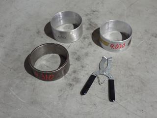 4.030in, 4.040in And 4.310in Ring Compressors c/w Piston Ring Pliers