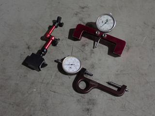 Kurt 1in Dial Indicator w/ Bridge c/w GRP Rod Bolt Stretch Gauge And Magnetic Base