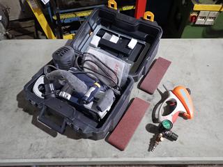 Rona 2001588 120V 3in Belt Sander c/w Pneumatic Sandblasting Gun