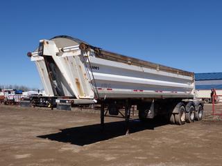 2018 Arnes Tri/A Trombone End Dump Trailer c/w 121,898lb GVWR, 23,000lb GAWR, Sliding Axles And 11R24.5 Tires. VIN 2A9074139JA003369   **LOCATED IN COLD LAKE, AB**
