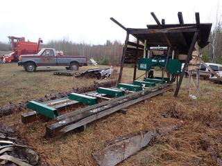 Woodland Mills HM130 Max Bandsaw Mill C/w Approx. 30" Capacity, Includes Portable Blade Sharpener/Grinder System Mounted On Tripod Stand, Quantity Of Spare/Replacement Bandsaw Blades SN To Follow *Located In Cold Lake, AB, Buyer Responsible For Loadout*