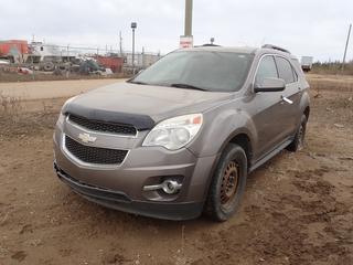 2011 Chevrolet Equinox LT AWD SUV c/w 2.4L Ecotec, A/T, Power Sunroof And 225/65R17 Tires. Showing 225,128kms. VIN 2CNFLNECXB6271719 *Note: Sunroof Broken, Minor Rust, Windshield Cracked, Running Condition Unknown* **LOCATED AT LOT 2 AB-69, FORT MCMURRAY, AB**