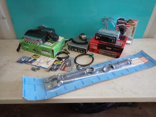 Cobra 40-Channel CB Radio, Midland CB Radio, JVC Radio, Astatic Radio Mic, Model DFG CB Antenna And Radio Antenna And Connectors **LOCATED IN EDMONTON**