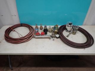 Air Filter Regulator, Water Separator Bowls, Pressure Regulator, Air Hose And Fittings **LOCATED IN EDMONTON**