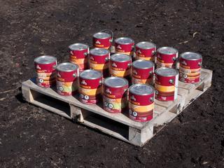 Qty Of (15) Cans Of Super Deck Stain **LOCATED IN EDMONTON**