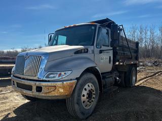 2001 International 4400 S/A Dump Truck C/w International CH230 7.6L Diesel. VIN 1HTMKAAN22H408339 *NOTE: Running Condition Unknown, Transmission Removed* **LOCATED IN COLD LAKE, AB**