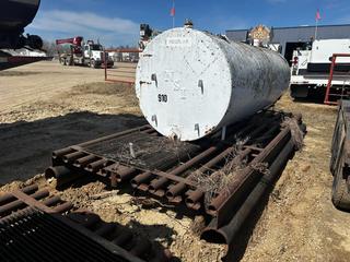 Skid Mounted 4000L Fuel Tank C/w Steel Base **LOCATED IN COLD LAKE, AB**