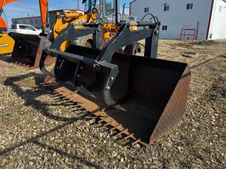 96in Hyd Grapple Bucket C/w To Fit JRB Coupler Wheel Loader and Daewoo Mega 200 lot 290 **LOCATED IN LLOYDMINSTER, AB**