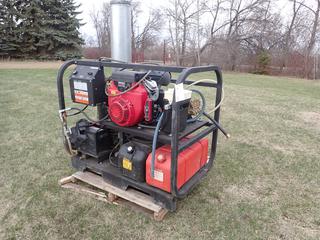 Karcher HDS 5.5/35 Pe Cage 3500 PSI 12VDC Skid Mounted Hot Water Pressure Washer w/ Honda GX620 V-Twin 20HP Gas Engine w/ Electric Start, 513,000 BTU And 5.5GPM. SN 15756170-161563 **LOCATED IN EDMONTON**