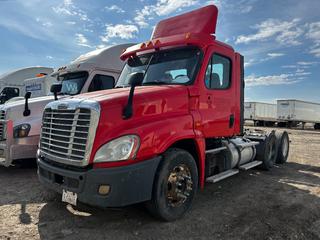 2013 Freightliner Cascadia T/A Day Cab Truck Tractor C/w Detroit DD15, 10 Spd, A/R Susp, 11R22.5 Unable to Confirm Mileage, VIN 1FUJGEDV2DLFE1999 *NOTE Running Condition Unknown* *Located At 232071 Range Rd 283 Rocky View, AB*
