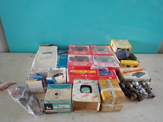 Qty Of Engine Heaters, Stop Lights, Wheel Oil Seal Caps, Electric Brake Controller, Ball Hitches, Fog And Driving Lamps **LOCATED IN EDMONTON**