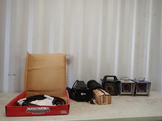 Unused Magnum Pro 350 MIG Welding Gun, Lincoln Electric L10844 250V Remote Control Kit, Miller RFC-23A Foot Pedal And (2) Red-D-Arc Fine Current Adjustments **LOCATED IN EDMONTON**