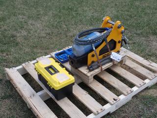 Unused IREH Mini Excavator Hydraulic Breaker w/ (2) Bits **LOCATED IN EDMONTON**