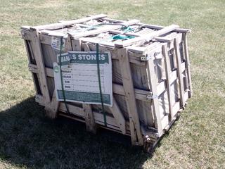 Qty Of Banas Stones Pavers Slate Grey 24in X 36in Concrete Slates **LOCATED IN EDMONTON**