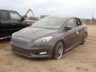 2015 Ford Focus SE 4-Door Hatchback c/w 2.0L, 4-Cyl, A/T, Power Sunroof And 205/50ZR17 Tires. VIN 1FADP3K26FL330736 *Note: Nonrepairable Parts Only, Rear Driver Windows Smashed, No Key, Running Condition Unknown, Buyer Responsible For Removal* **LOCATED AT LOT 2 AB-69, FORT MCMURRAY, AB**