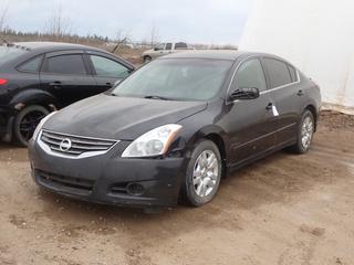2012 Nissan Altima 2.5S Xtronic CVT 4-Door Sedan c/w 2.5L, 4-Cyl, A/T And 215/60R16 Tires. VIN 1N4AL2AP5CN497689 *Note: Windshield Cracked, Front Bumper Damaged, Driver Door Handle Damaged, No Key, Running Condition Unknown, Buyer Responsible For Removal* **LOCATED AT LOT 2 AB-69, FORT MCMURRAY, AB**