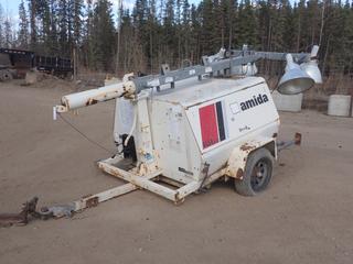 2004 Terex Amida AL500 S/A Light Tower c/w Isuzu 2.2L Diesel, Pintle Hitch, (4) Lights And F78-15 Tires. Showing 17,927hrs. VIN 4ZJSL151441G07848 *Note: No Battery, Front Hitch Bent, Running Condition Unknown* **LOCATED @ 1 SUNSET BOULEVARD, FORT MCMURRAY, AB**