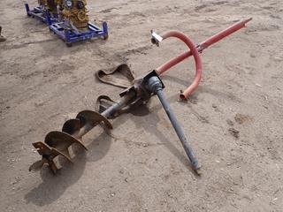 3Pt Hitch Posthole Auger w/ Frame And 12in Auger. SN 1002 **LOCATED @ 1 SUNSET BOULEVARD, FORT MCMURRAY, AB**