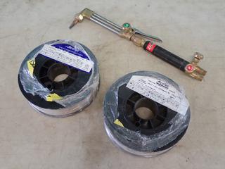 (2) AlcoTec 3/64in Aluminum Electrode Almigweld Wire c/w Fire Power WH411C-FP Cutting Torch **LOCATED @ EDMONTON YARD**