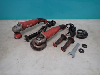 (2) Milwaukee 120V 5in Angle Grinders c/w Accessories **LOCATED @ EDMONTON YARD**