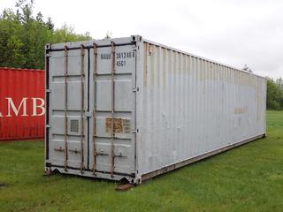 2010 40ft High Cube Storage Container. SN MAUU2012468 *Note: Buyer Responsible For Removal* **LOCATED @ EDMONTON YARD**