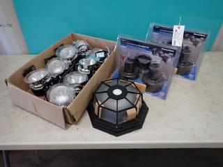 (2) Unused Thomas & Betts Floodlight Kits c/w Ceiling Light And Assorted Lights **LOCATED @ EDMONTON YARD**