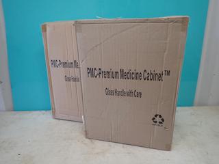 (2) Unused PMC 14in X 18in X 3 1/2in D Premium Medicine Cabinets **LOCATED @ EDMONTON YARD**
