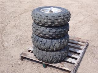 (2) Dunlop KT515 AT25X10R12 ATV Tires w/ Rims c/w (2) Dunlop KT511 AT25X8R12 ATV Tires w/ Rims **LOCATED @ EDMONTON YARD**