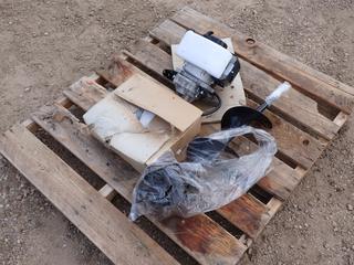 Unused TMG Industrial TMG-G1A08 8in Gas Powered Ice Auger w/ 52cc Gas Engine **LOCATED @ EDMONTON YARD**