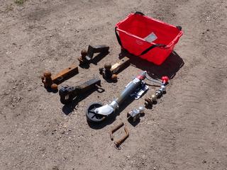 Pintle Hitch, (2) Tri-Ball Hitches, 2 5/16 Ball Hitch, Bull Dog Wheel Jack And Assorted Balls **LOCATED @ EDMONTON YARD**