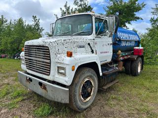 1990 Ford L7000 S/A Vac Truck c/w 7.8l Inline-6 Turbo Diesel, 6-Spd Trans, Spring Susp, PTO, PTO Vacuum Pump 11R24.5 Tires. Showing 706,081 kms. VIN 1FDPR72P6MVA04503 **LOCATED NEAR COLD LAKE, AB FOR MORE INFO CONTACT KIRK @780-826-8558**