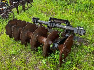 3pt Hitch 80 in Serrated Breaking Disc C/w (6) 24in Discs *Note: Buyer Responsible For Removal* **LOCATED NEAR COLD LAKE, AB FOR MORE INFO CONTACT KIRK @780-826-8558**