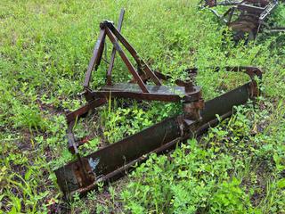Ferguson BFO-20 3pt Hitch Rear Grader Blade C/w 72in Width, Manual Angle Adjustment, Manual Tilt Adjustment, Reversible Moldboard, S/N Unknown. *Note: Buyer Responsible For Removal* **LOCATED NEAR COLD LAKE, AB FOR MORE INFO CONTACT KIRK @780-826-8558**
