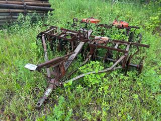 Pull Behind Tandem Disc Harrow C/w 81in Working Width, Wheel Weights SN Unknown *Note: Buyer Responsible For Removal* **LOCATED NEAR COLD LAKE, AB FOR MORE INFO CONTACT KIRK @780-826-8558**