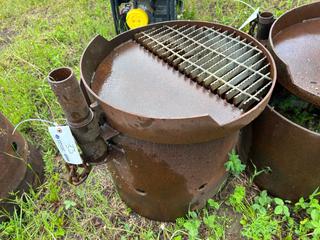 24in Steel Fire Pit C/w Swing Away Grill *Note: Buyer Responsible For Removal* **LOCATED NEAR COLD LAKE, AB FOR MORE INFO CONTACT KIRK @780-826-8558**