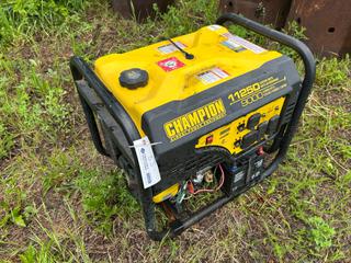 2018 Champion 100203 Portable Gasoline Generator C/w Recoil/Electric Start, 11,250 Starting Watt, 9,000 Running Watt, 120/240V, 60 Hz, Single Phase, S/N 18MAY0900802. *Note: Buyer Responsible For Removal* **LOCATED NEAR COLD LAKE, AB FOR MORE INFO CONTACT KIRK @780-826-8558**