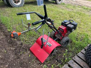 Southland Rear-Tine Garden Tiller Model SRTT196E C/w Gear-Drive Counter-Rotating Tine Transmission, 196 Cc G200FA Gasoline Engine. *Note: Buyer Responsible For Removal* **LOCATED NEAR COLD LAKE, AB FOR MORE INFO CONTACT KIRK @780-826-8558**