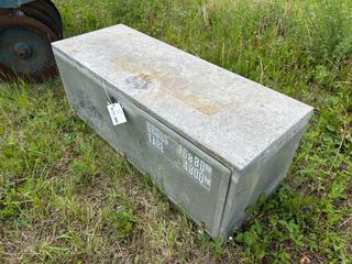 54in Aluminum Underbody Storage Box *Note: Buyer Responsible For Removal* **LOCATED NEAR COLD LAKE, AB FOR MORE INFO CONTACT KIRK @780-826-8558**