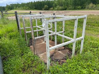 (2) Welded Steel Cylinder Tank Stands *Note: Buyer Responsible For Removal* **LOCATED NEAR COLD LAKE, AB FOR MORE INFO CONTACT KIRK @780-826-8558**