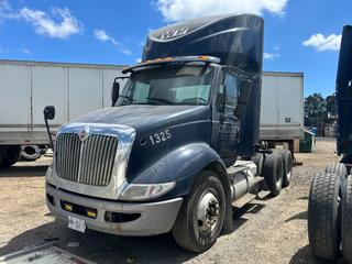 2014 International ProStar+ T/A Truck Tractor c/w 410 HP MaxxForce 13 12.4L Diesel Engine, Eaton Fuller Ultrashift Automatic Transmission, Air Ride Suspension, Sliding 5th Wheel, Dual Aluminum Fuel Tanks, Aluminum Wheels, 295/75R22.5 Front Tires, 295/75R22.5 Rear Tires, 12,000 Lb Front Axle, 20,000 Lb Rear Axles, 44,000 Lb GVWR, Showing 735,003 Kms (Last Recorded), VIN 1HSHXSJR3EH018516 *Note: REQUIRES NEW BATTERIES* *Located In Delta, BC.* 